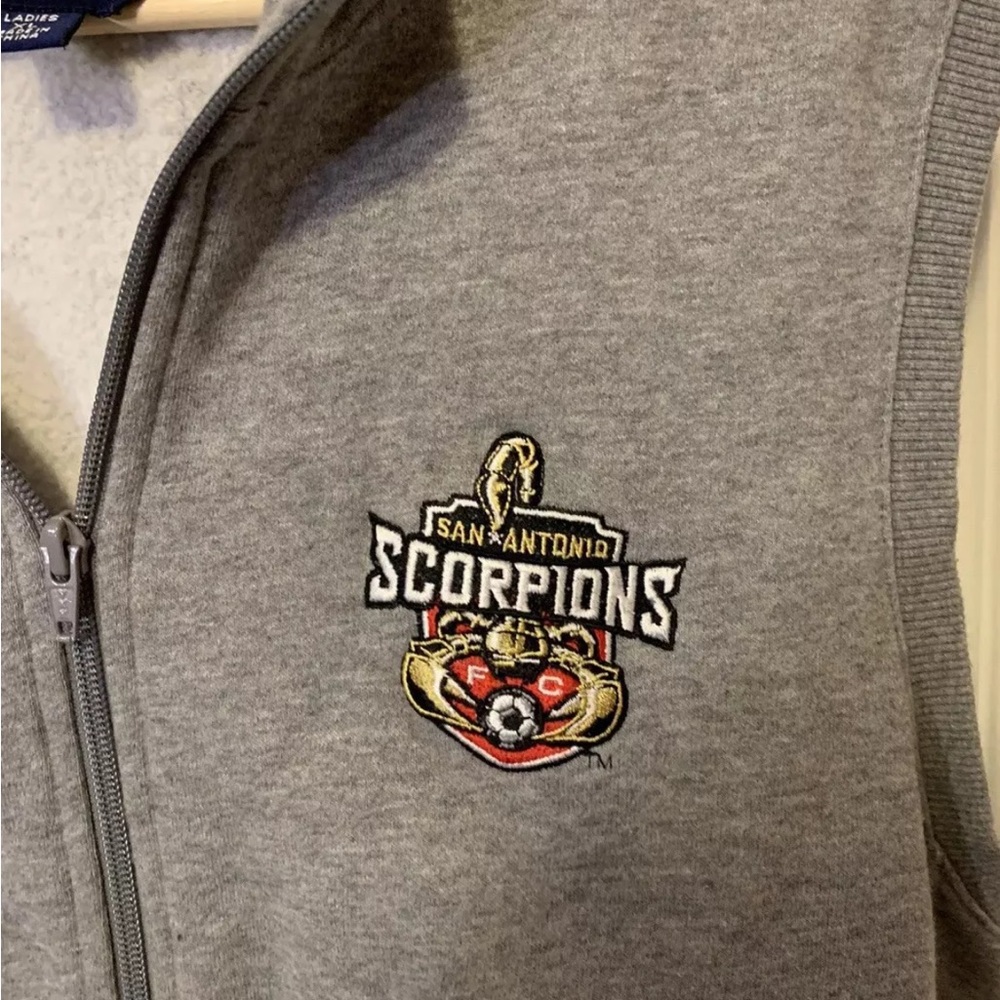 San Antonio Scorpions Sport-Tek Gray Ladies Vest hoodie soccer Futbol‎
